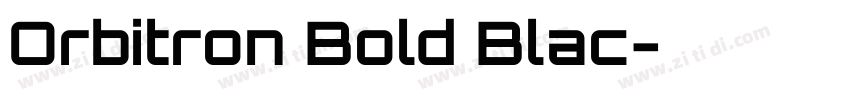 Orbitron Bold Blac字体转换